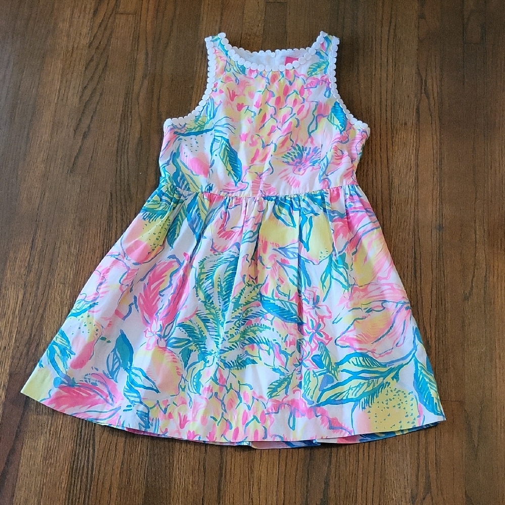 Lilly Pulitzer Pink and Blue Floral Kids Dress